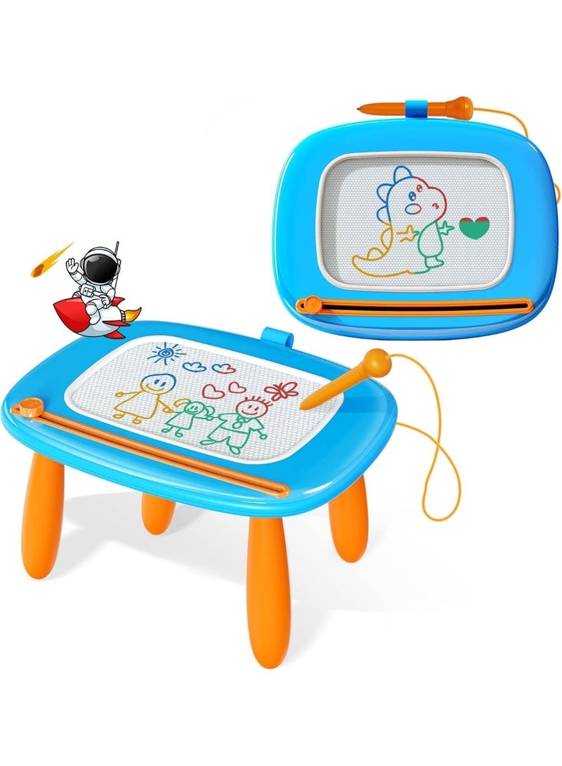 Mumfactory Toddler Toys Magnetic Drawing Board Tablet for kids Age 1 2 3 Years Old-Blue - Image 1